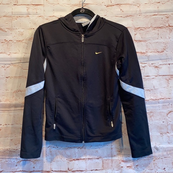 Nike Sphere Dry full zip hoodie black white pocket - Picture 1 of 8